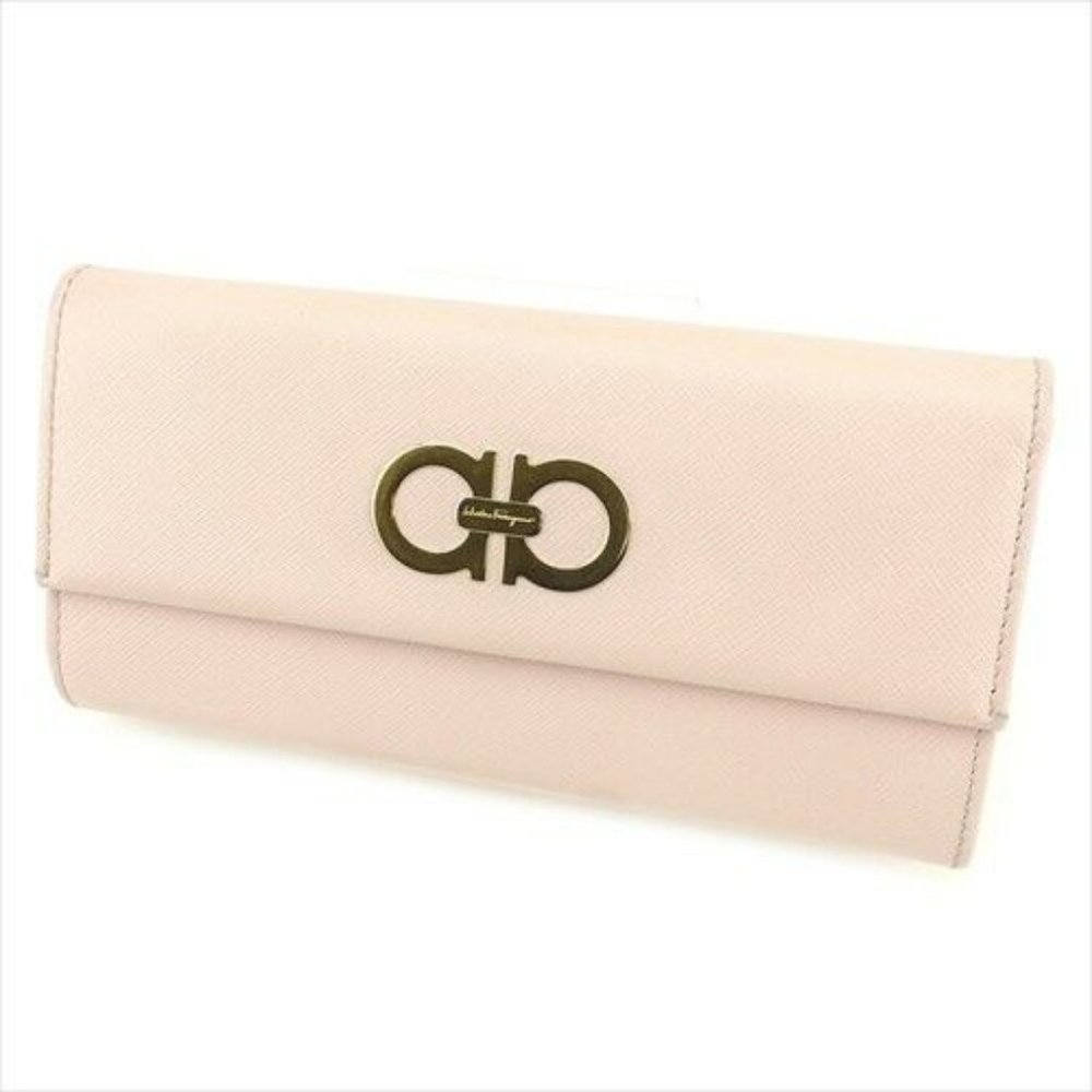 Salvatore Ferragamo Wallet Purse Long Wallet Ganchini Woman Authentic Used G1321